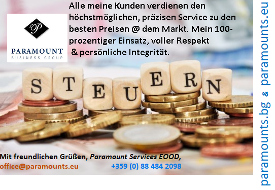 Wussten Sie, dass viele Unternehmen in Bulgarien 10% Quellensteuer zahlen, obwohl sie rechtlich Anspruch auf 5% oder sogar 0% hätten? Heute zeige ich Ihnen, wie Sie diesen Fehler in Ihrer Buchhaltung vermeiden, office@paramounts.eu https://paramounts.eu/ https://paramounts.bg/en/home/ , #Quellensteuer #BulgarienSteuern #Steuerbuchhaltung #DividendenBulgarien #DBA #TaxBulgaria #BuchhaltungInternational #WHTBulgaria #Steueroptimierung Quellensteuern in bulgarien: ein umfassender überblick über die steuerbuchhaltung. Gesamtsteuersatz 3 % pro jahr. Kostenlose umsatzsteuerregistrierung. Firmenregistrierung: 190 eur, https://paramounts.bg/de/dienstleistu... In Bulgarien beträgt die Quellensteuer auf Dividenden 5 % und auf Zinsen, Lizenzgebühren sowie sonstige Einkünfte ausländischer Personen standardmäßig 10 %. Die Abführung erfolgt quartalsweise bis zum Monatsende nach dem jeweiligen Quartal, wobei EU-Muttergesellschaften unter bestimmten Voraussetzungen befreit sind. Steuersätze und AnwendungsbereichDividenden: 5 % auf Bruttoausschüttungen an ausländische juristische Personen oder nicht-kaufmännische Inländer, https://paramounts.bg/de/dienstleistu... https://paramounts.eu/de/warum-paramount/ https://paramounts.eu/de/steuerberatung-lohnbuchhaltung/ https://paramounts.eu/de/steuern-jahresschluss/ https://paramounts.eu/de/bilanzierung-gesetzgebung-links/