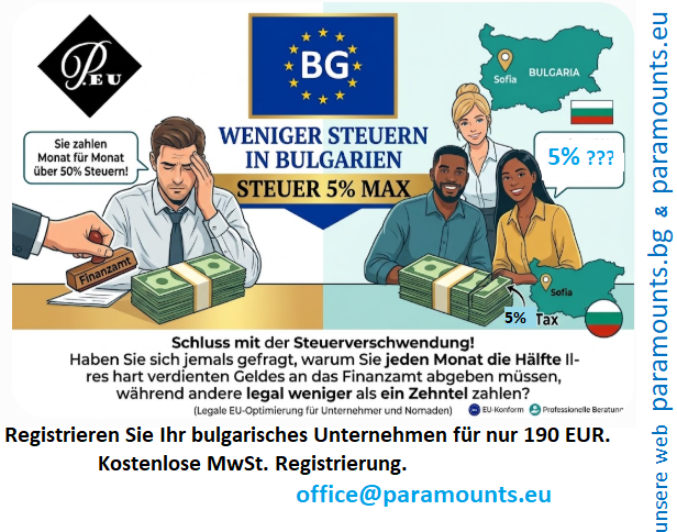 Wussten Sie, dass ein einfaches Geschäftsessen in Bulgarien teurer werden kann als gedacht, wenn Sie die 10 % Ausgabensteuer übersehen? Heute zeige ich Ihnen, wie Sie Repräsentationskosten rechtssicher absetzen, office@paramounts.eu https://paramounts.eu/ https://paramounts.bg/en/home/ , #Bulgarien #SteuernSparen #Buchhaltung #Anlagevermögen #InvestitionBulgarien #Steuerberatung #Unternehmensführung #Abschreibung #BulgariaTax #BusinessSofia Besteuerung von Repräsentationskosten in Bulgarien: Abrechnung von GeschäftsbewirtungskostenIn Bulgarien gehören die Bewirtung von Kunden, das Feiern von Unternehmensmeilensteinen und das Überreichen von Firmengeschenken zur gewöhnlichen Geschäftspraxis. Das bulgarische Körperschaftsteuergesetz (CITA) sieht für diese sogenannten „Repräsentationskosten“ (представителни разходи) jedoch einen eigenen steuerlichen Rahmen vor.Für eine ordnungsgemäße Buchführung und zur Steueroptimierung ist es wichtig zu wissen, wie diese Aufwendungen klassifiziert, dokumentiert und abgerechnet werden. 1. Was sind Repräsentationskosten?Unter CITA fallen unter den Begriff der Repräsentationskosten Ausgaben, die getätigt werden, um Geschäftsbeziehungen aufzubauen, zu pflegen oder zu erweitern.Typische abdeckte AusgabenGeschäftsessen: Mittag- oder Abendessen, Kaffee oder Snacks mit Kunden, Partnern oder potenziellen Geschäftskontakten.Gastfreundschaft / Corporate Hospitality: Unterbringung, Reisekosten und Bewirtung von Gastdelegationen bei geschäftlichen Anlässen. https://paramounts.eu/de/steuerberatung-lohnbuchhaltung/ https://paramounts.eu/de/steuern-jahresschluss/ https://paramounts.eu/de/business-blog-steuern/